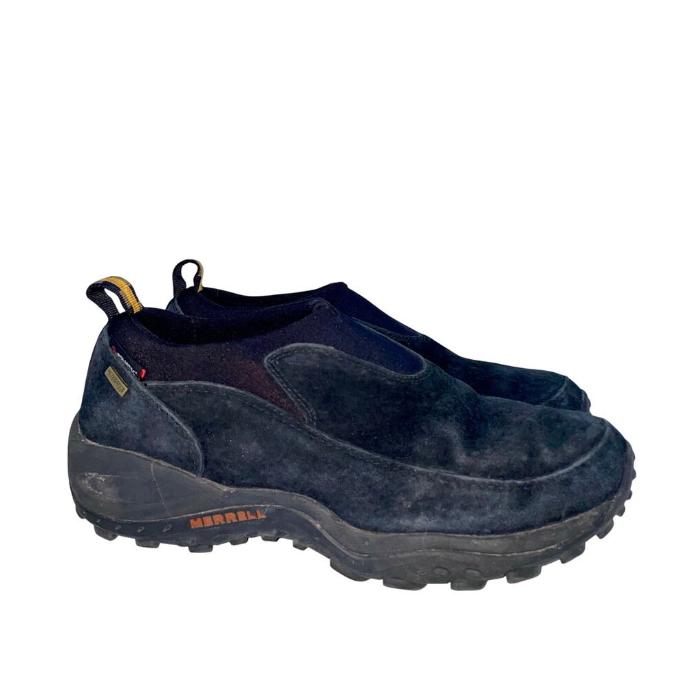 Merrell Quantum Moc Waterproof Polartec Slip-On Shoes Women’s 8.5 Black Suede